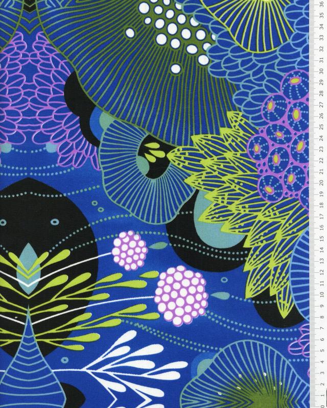 Polynesian fabric MITI Blue - Tissushop